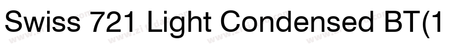 Swiss 721 Light Condensed BT(1)字体转换